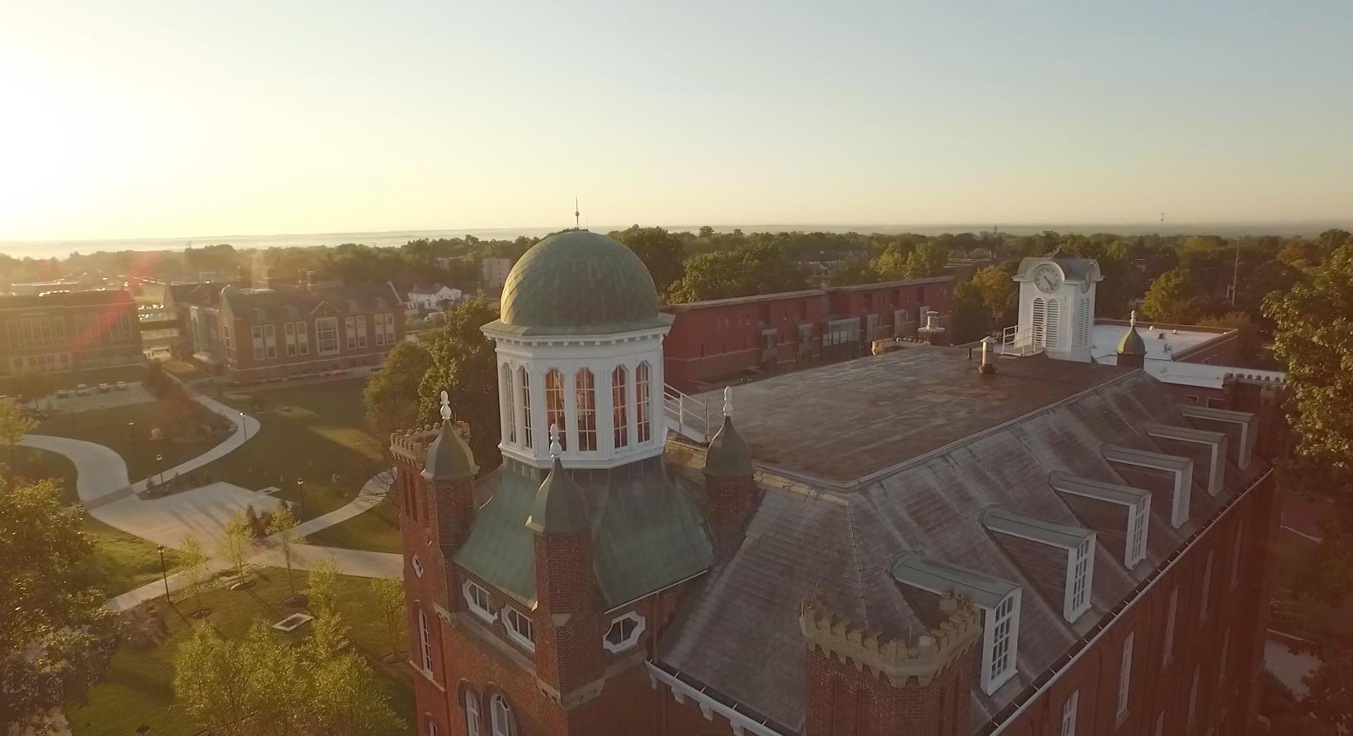 aerial view of campus